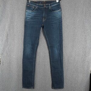 Nudie Lean Dean Slim Tapered Stretch Jeans - Men's Size 33*36(Fit 33*34) - Blue